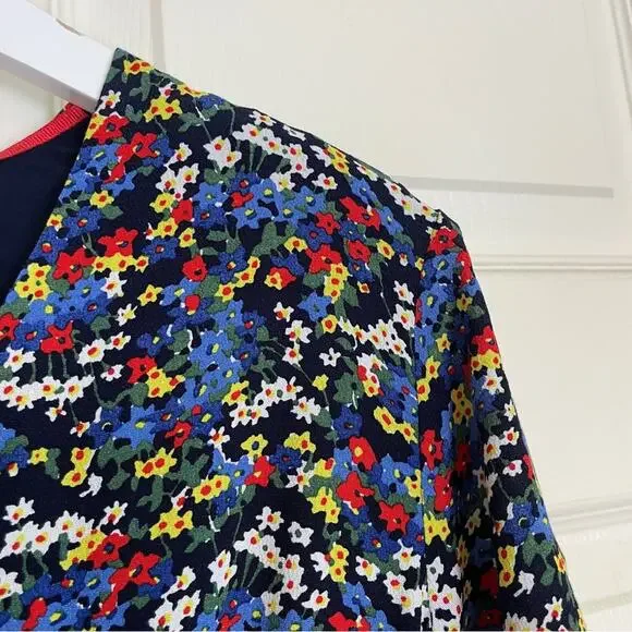 Boden Tessa Ditsy Floral Puff Sleeve Midi Dress Viscose Multi Color Sz 12L - Picture 5 of 11